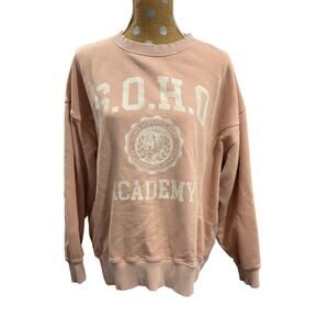 AERIE OVERSIZED DISTRESSED SWEATSHIRT SOHO ACADEMY SIZE M